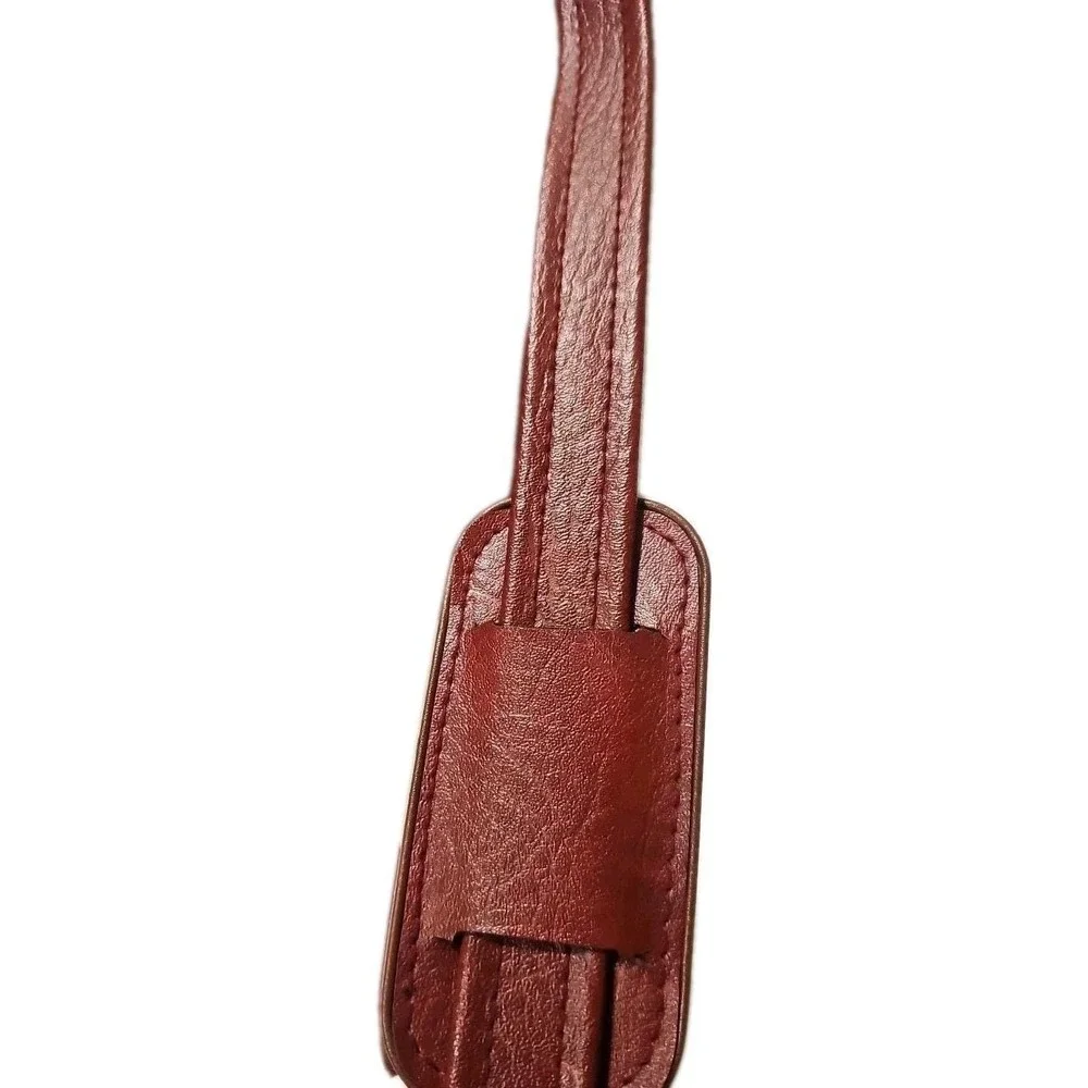 Samsonite Silhouette Carry On Faux Leather Reddish Brown  Vintage + VTG PSA Tag